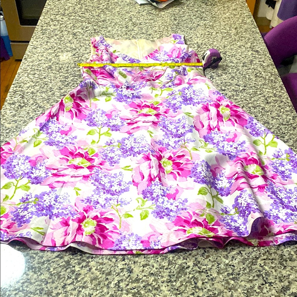 Floral Women's Dress in Pink and Purple